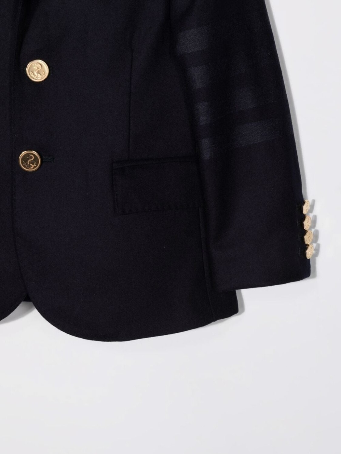 Thom Browne спортивная куртка с полосками 4-Bar, синий — фото 3