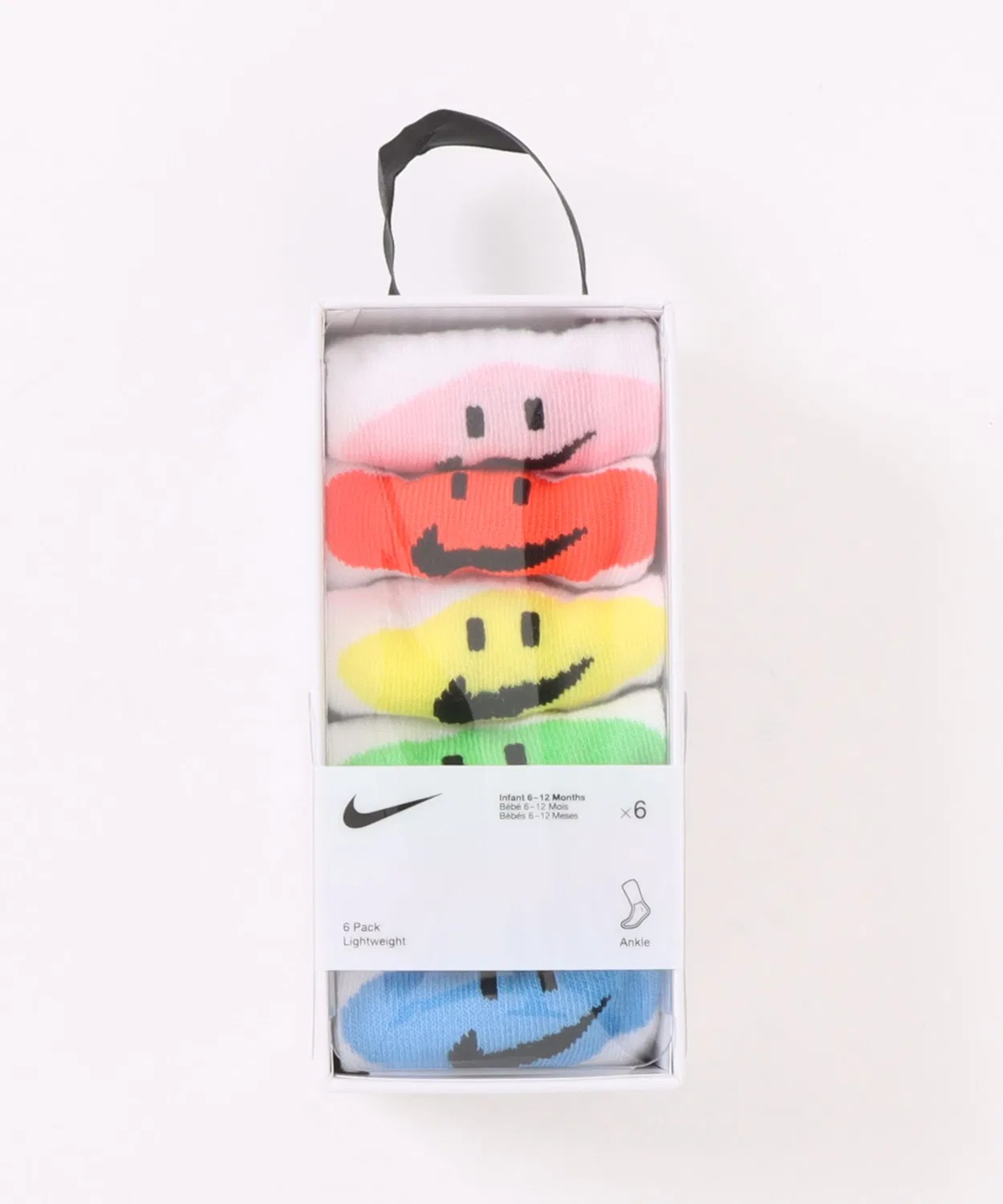 Носки детские 6 пар Nike Smiley Ankle, мультиколор