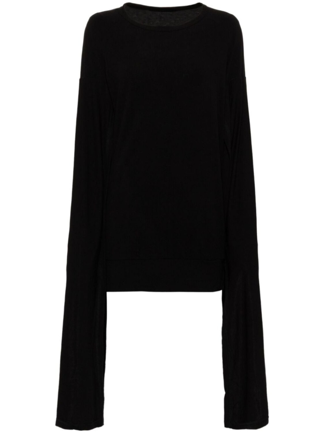

Многослойный топ с висячими рукавами Yohji Yamamoto, черный