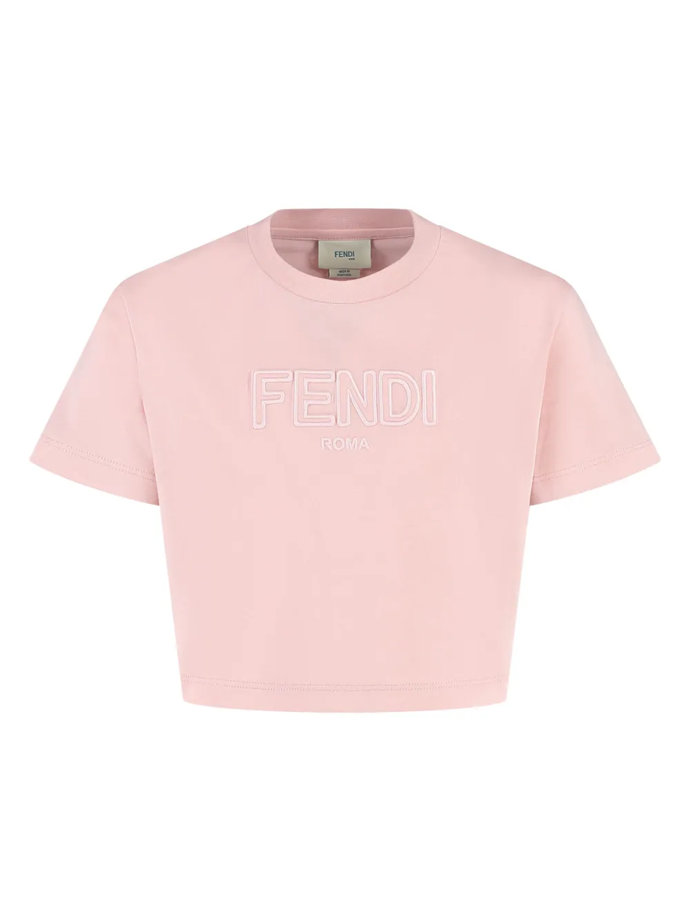 

Футболка с логотипом FENDI KIDS, розовый
