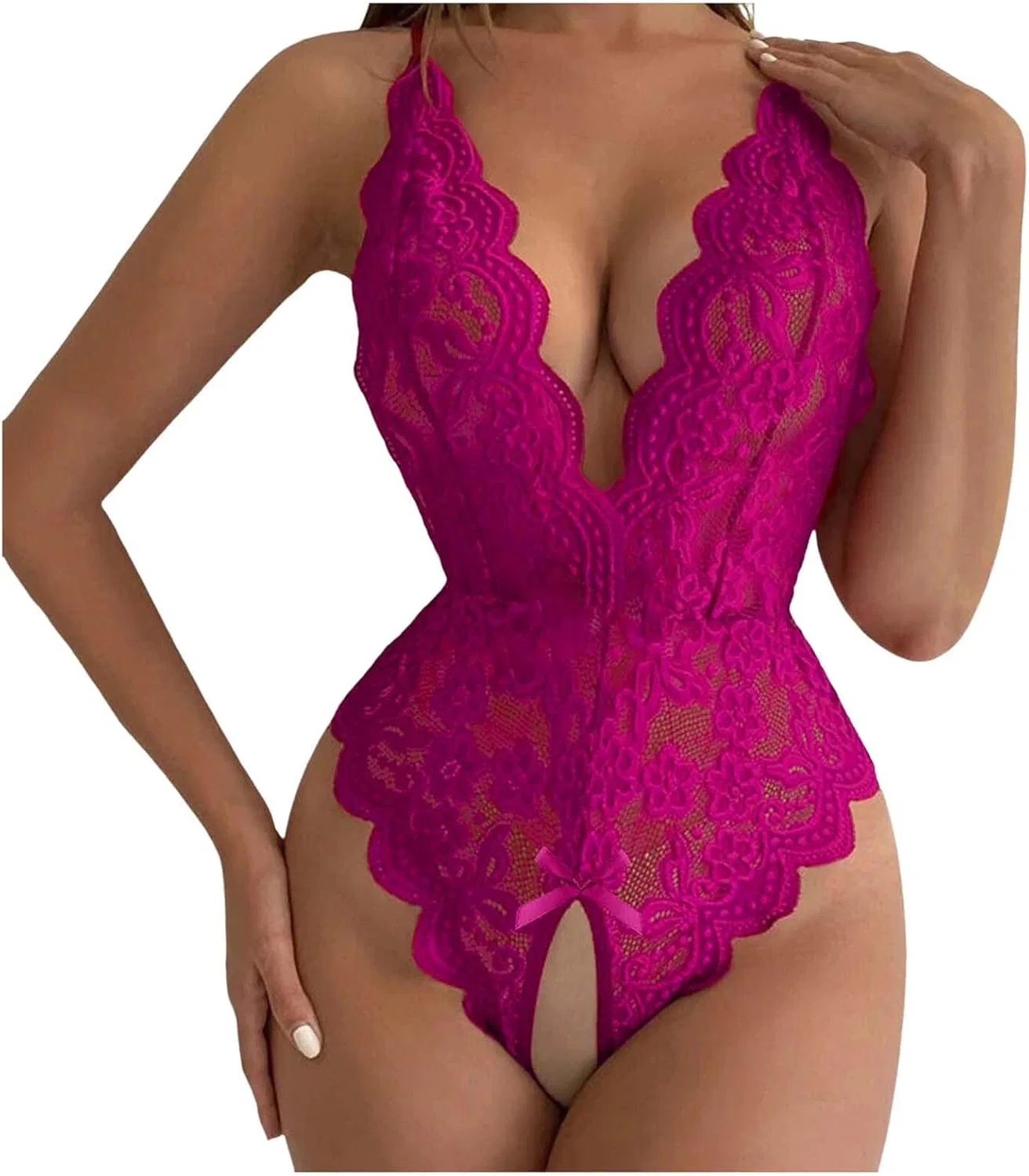 Боди-комбинация Lace Hot Pink