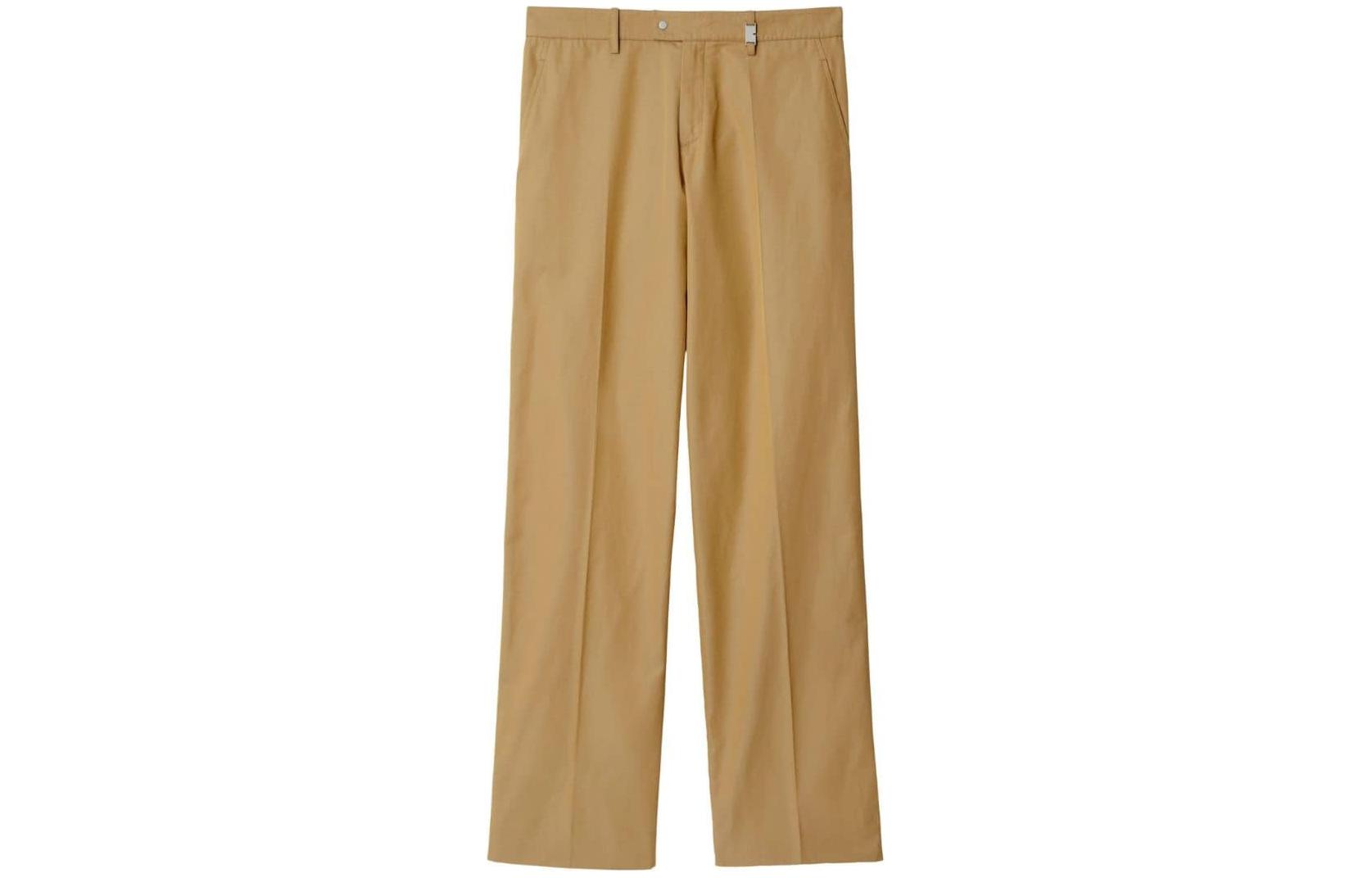 

Прямые хлопковые брюки Burberry, Camel Brown