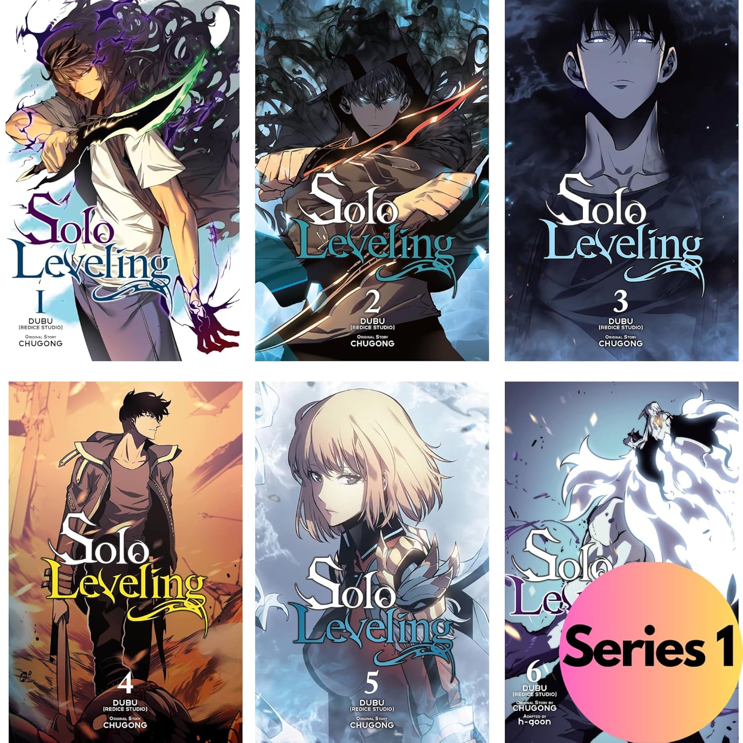 

Solo leveling volumes 1-6 Book (series 1) Collection Manga Set by Chugong | Ultimate Manga Bundle | English Language Edition | Collector’s pack (Yen Press)
