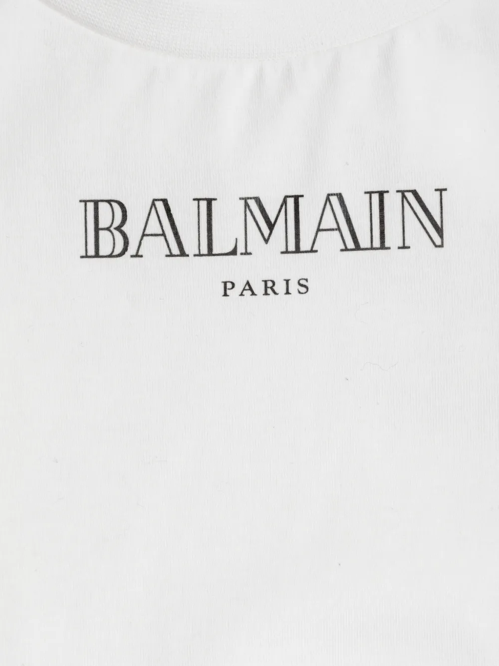 Платье с оборчатым подолом Balmain Kids, белый — фото 4