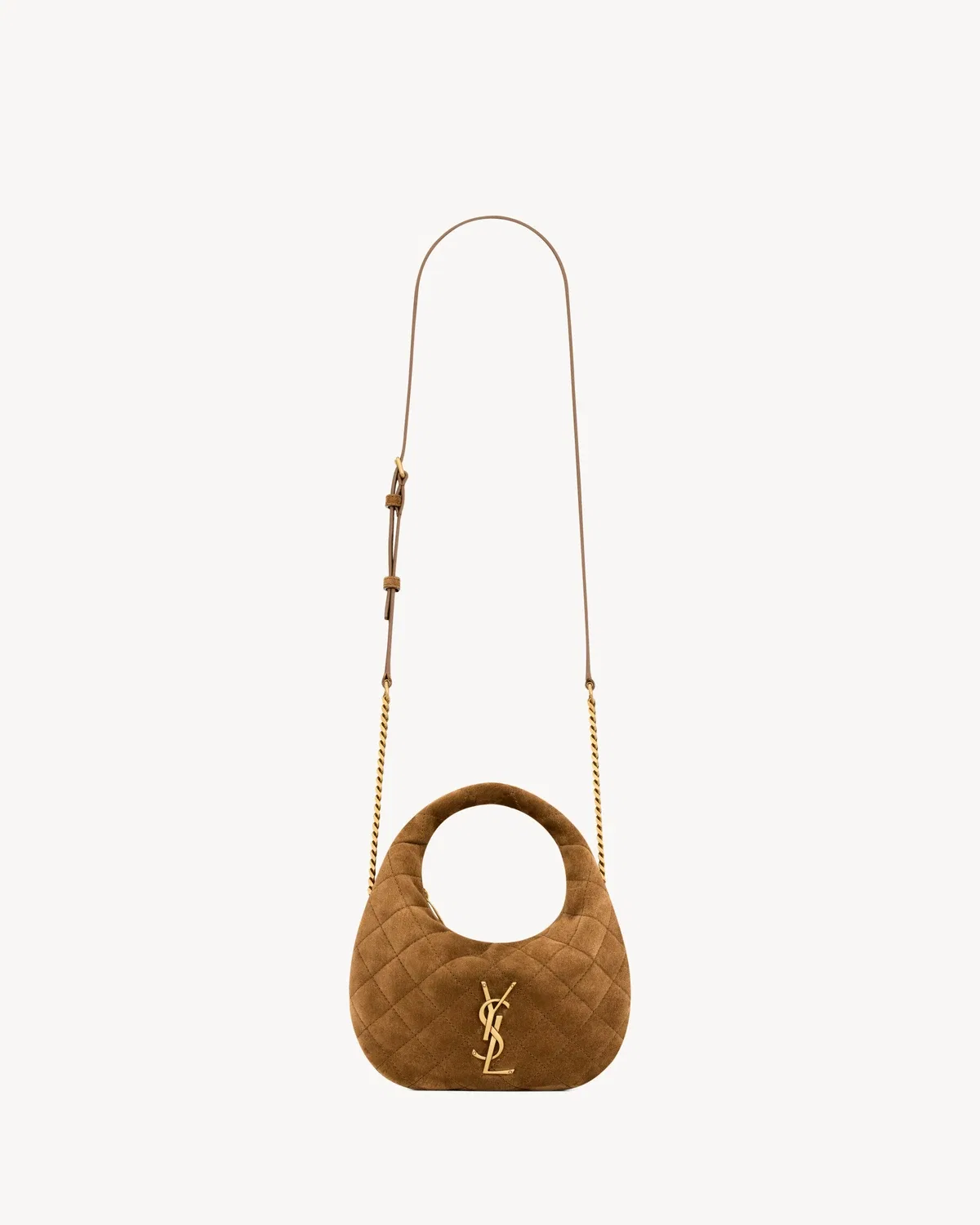 ICARINO мини из стеганой замши SAINT LAURENT, оранжевый
