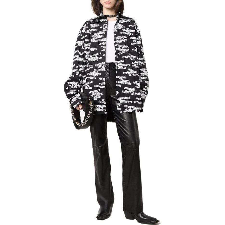 

Рубашка унисекс черная Vetements, черный