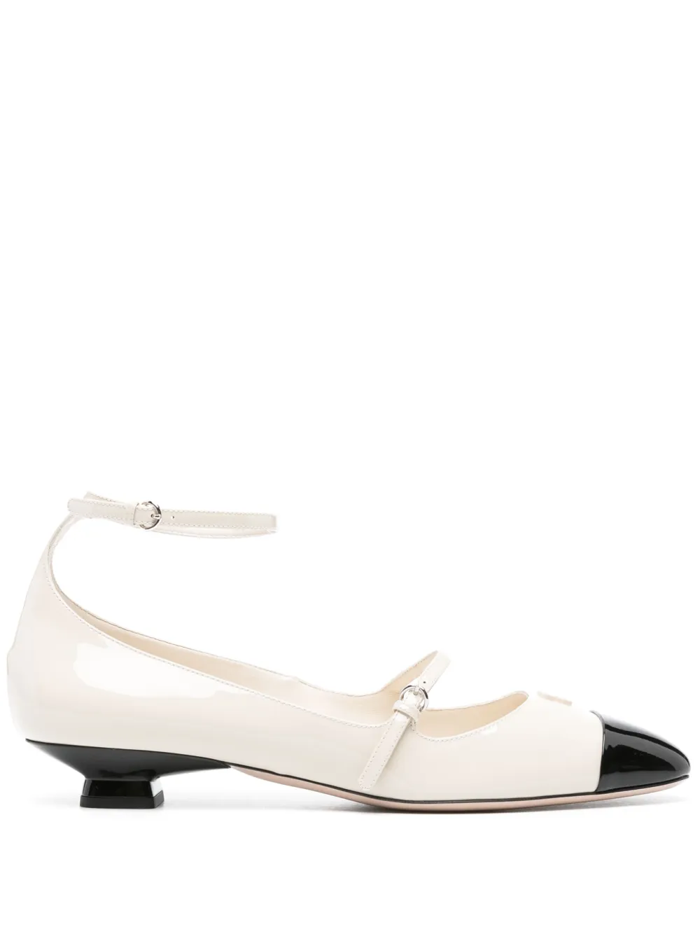 Туфли с логотипом MIU MIU, белый