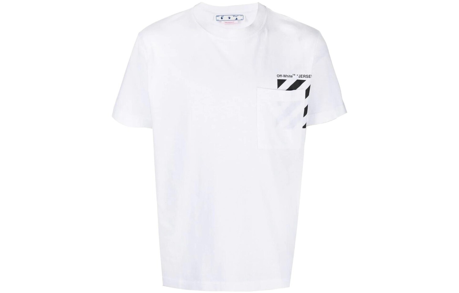 

Футболка с диагональными полосками и карманом Off-White, белый