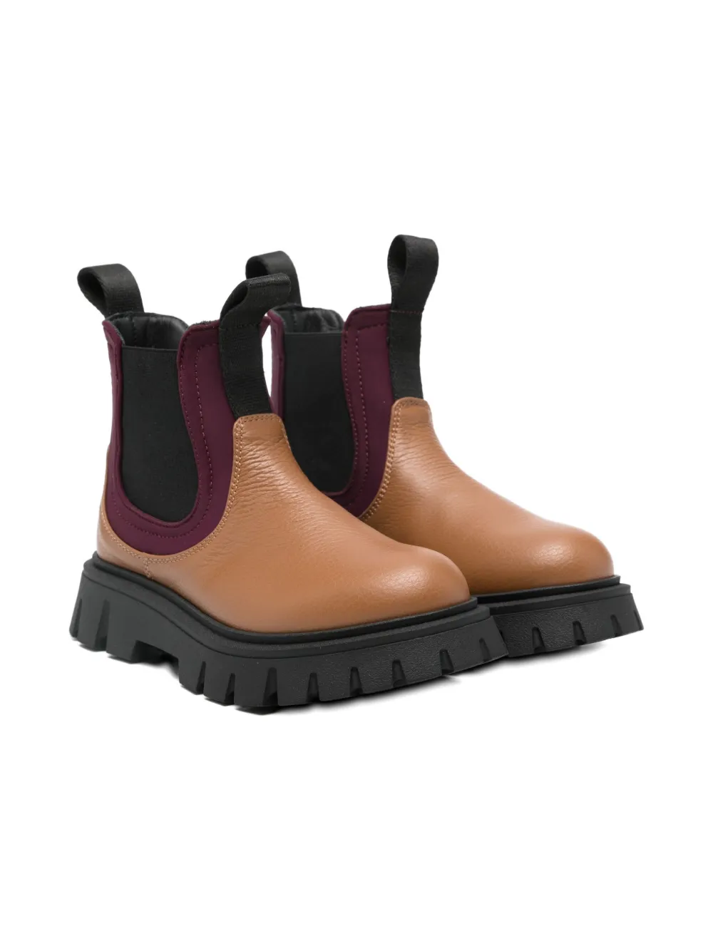 

Кожаные ботинки на тракторной подошве Marni Kids, нейтральный