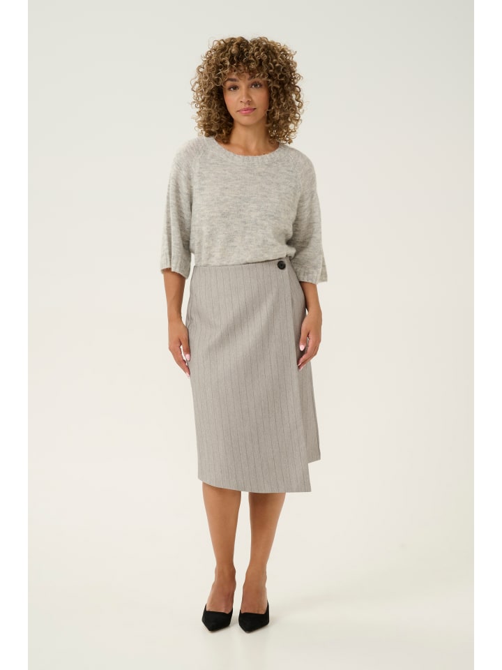 

Юбка длиной до колена Kaffe, цвет grey pinstripe