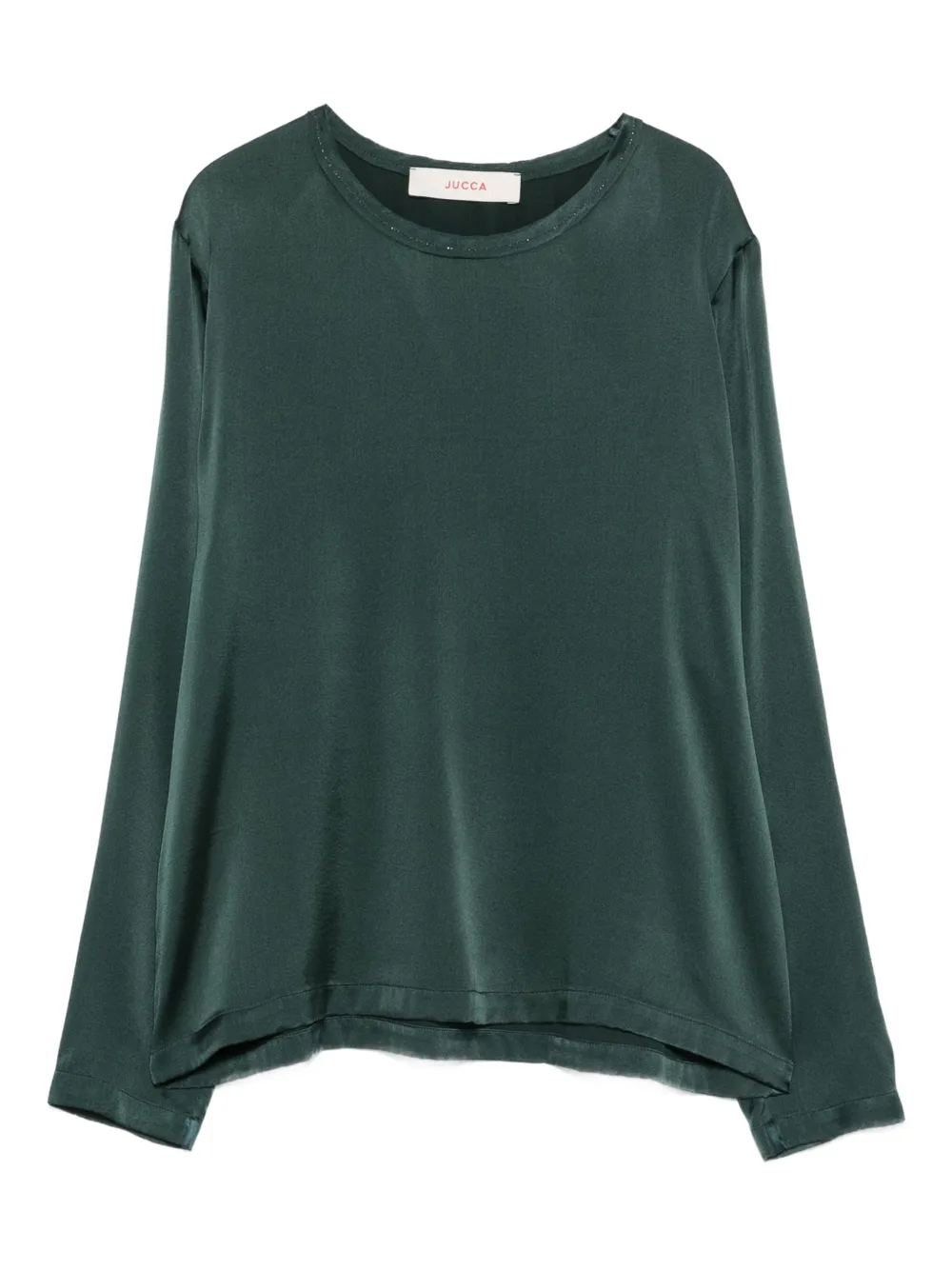 

Лонгслив с круглым вырезом Jucca, зеленый