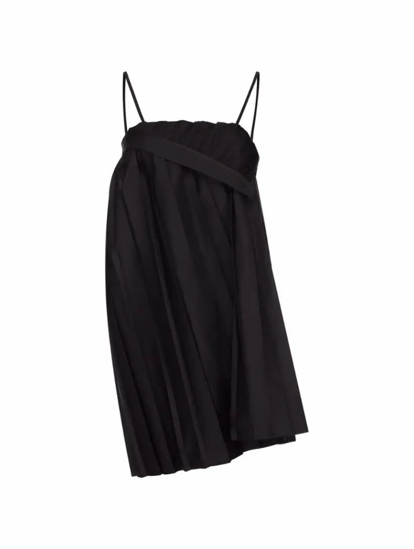 

Плиссированная платье MM6 MAISON MARGIELA, черный