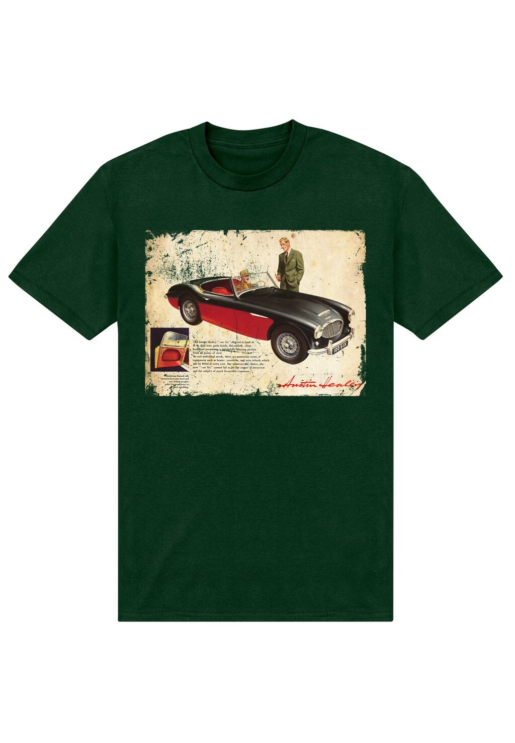 

Футболка с принтом BRITISH MOTOR HERITAGE AUSTIN HEALEY Henry Tiger, темно-зеленый