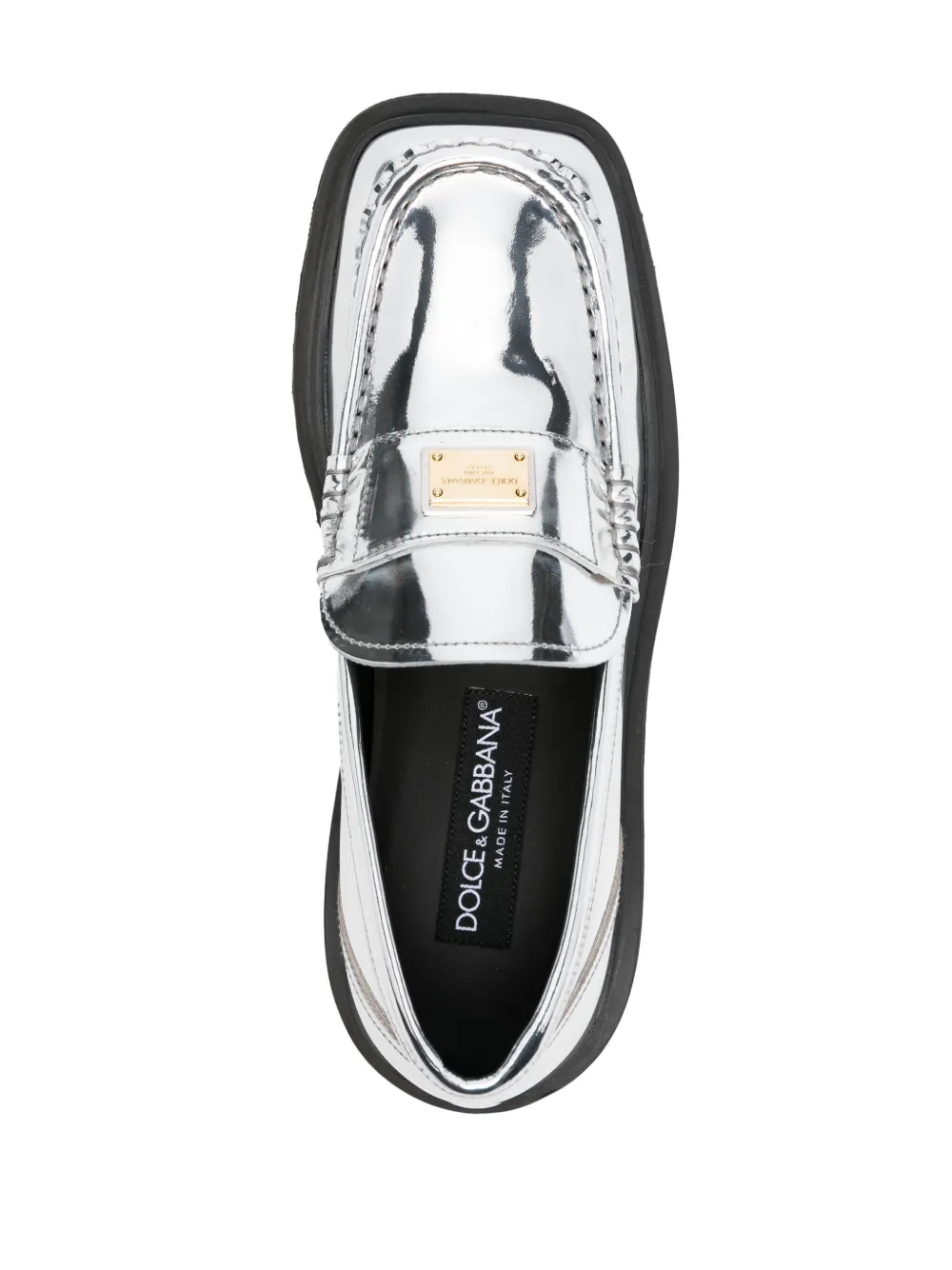 Броги с логотипом DOLCE & GABBANA, серебяный — фото 4