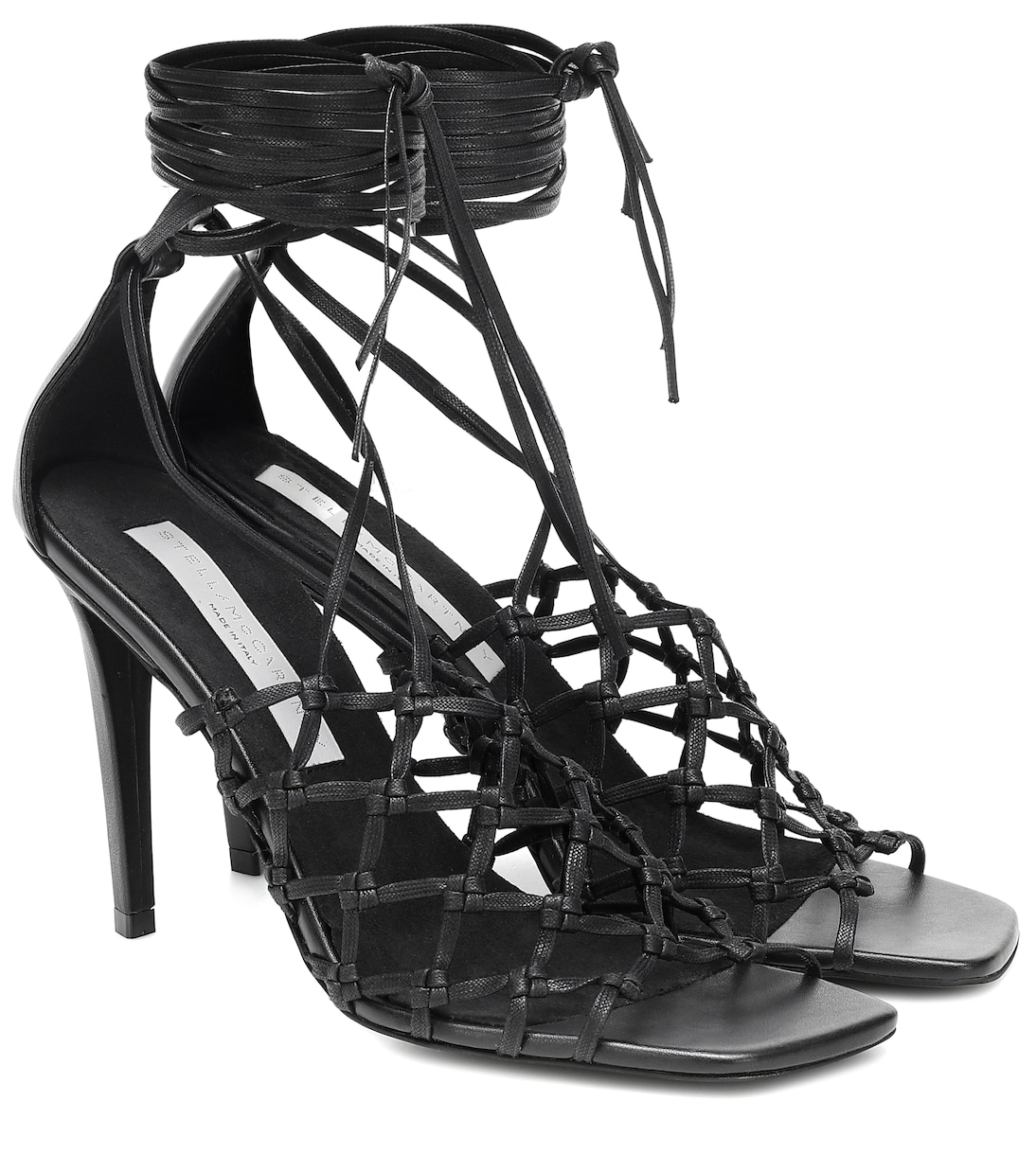 Сандалии из искусственной кожи Stella McCartney, черный