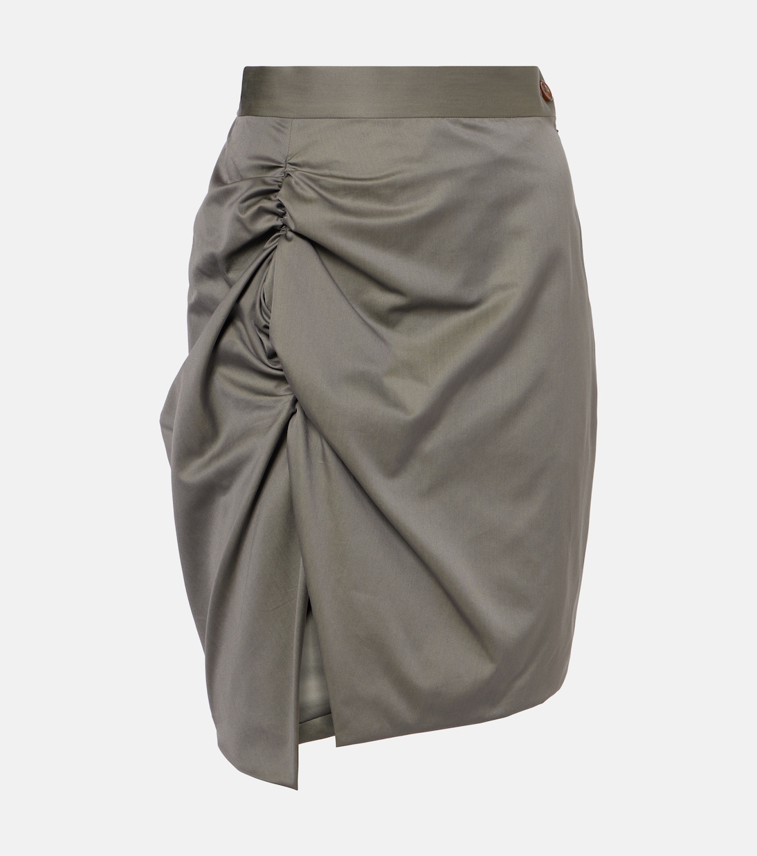 

Мини-юбка Side Panther из хлопкового атласа Vivienne Westwood, серый
