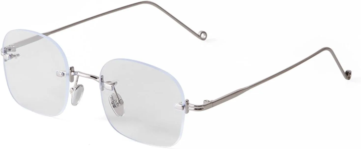 

Ретро прямоугольные солнцезащитные очки без оправы для женщин и мужчин, модные солнцезащитные очки в маленькой оправе с квадратными линзами WNCKSQ, C4 Silver