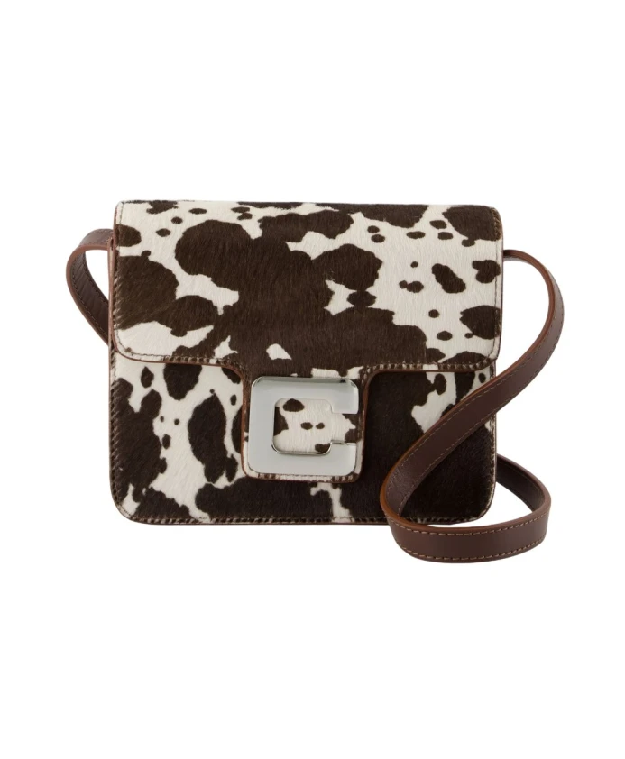 

Белая кожаная сумка через плечо из пони Carel, коричневый