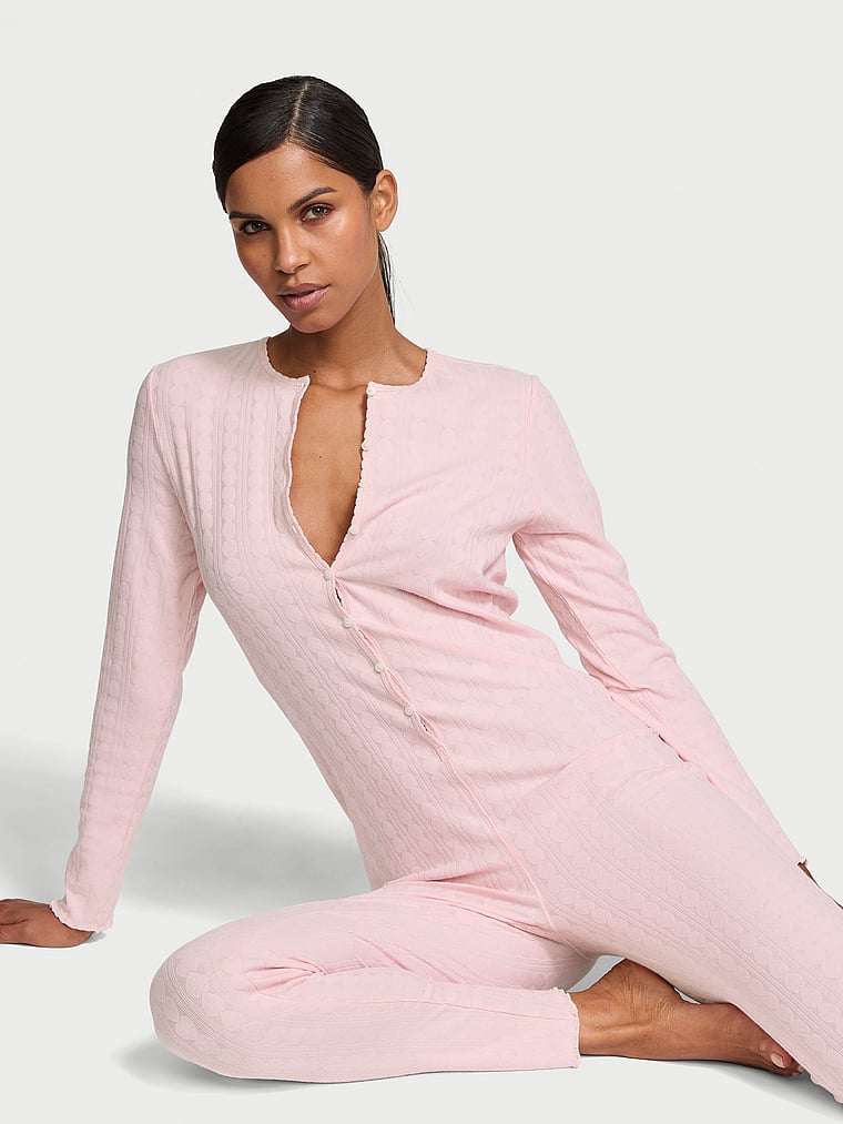 

Длинный комбинезон для сна с сердечками Victoria'S Secret, красный