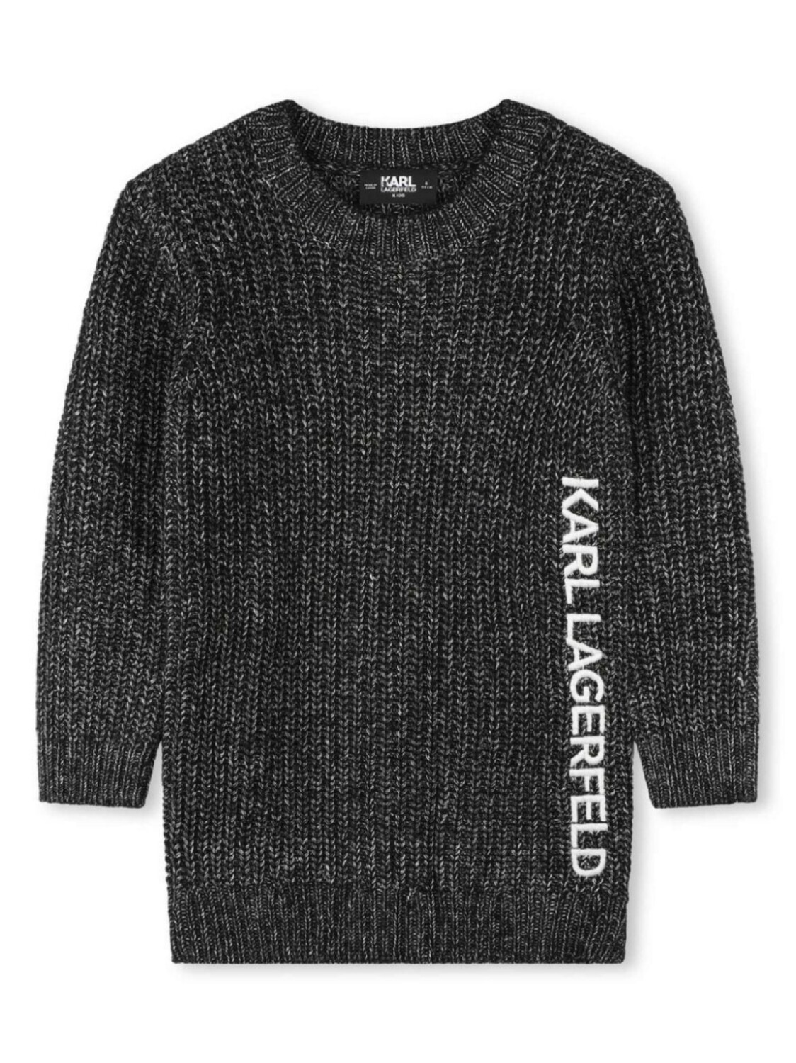 

Karl Lagerfeld Kids платье с вышитым логотипом, серый