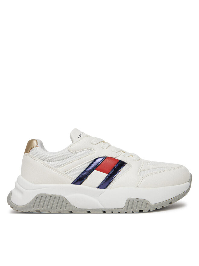 

Кроссовки Tommy Hilfiger Flag Low Cut Lace-Up Sneaker T3A9-33550-1697 S, белый