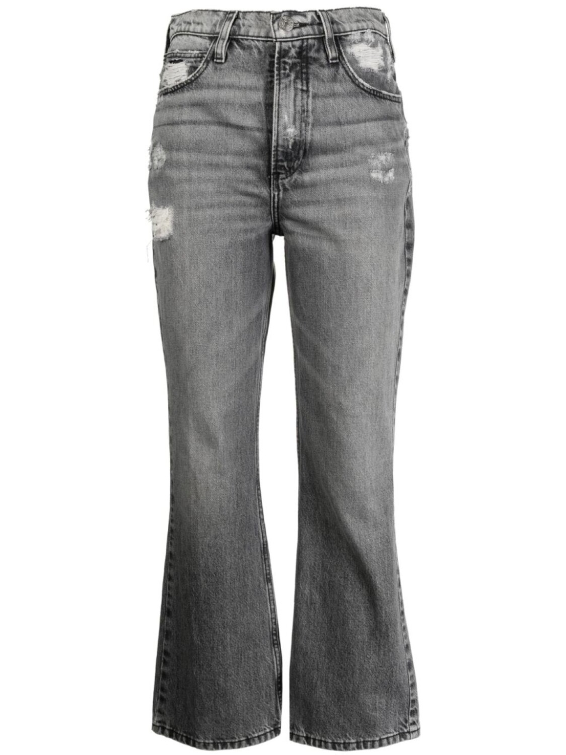 

FRAME укороченные джинсы bootcut с эффектом потертости, серый