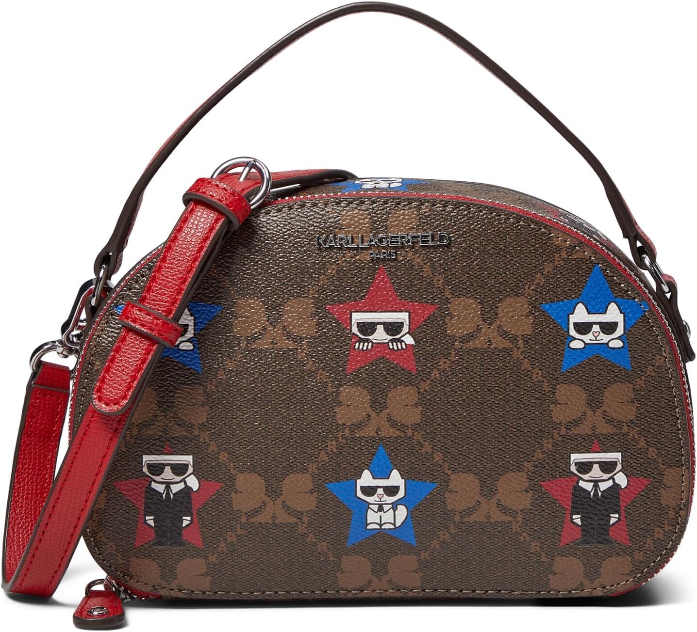 

Сумка кросс-боди Karl Lagerfeld Paris Maybelle Crossbody, цвет Brown/Khaki/Red/Stars