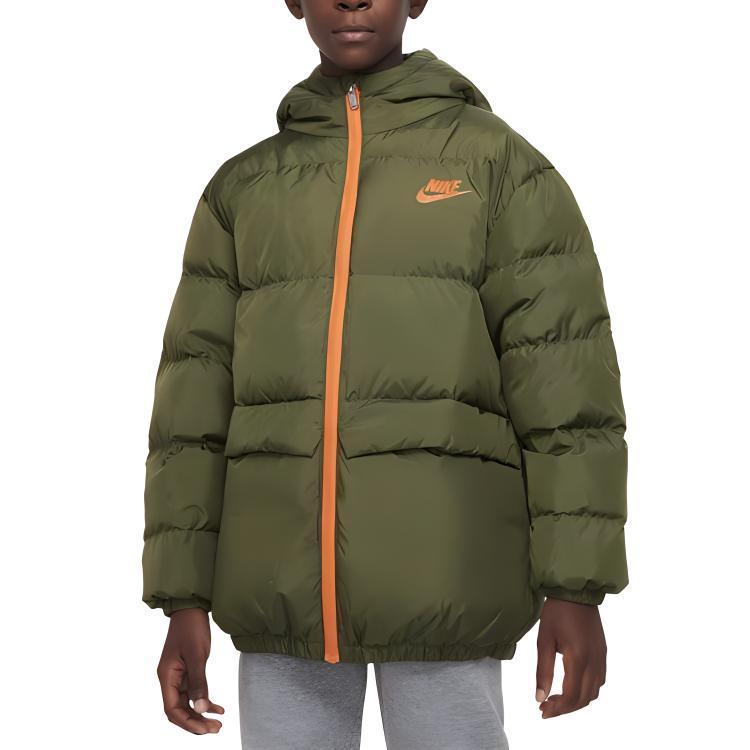 Nike Пуховик coarse green для подростков