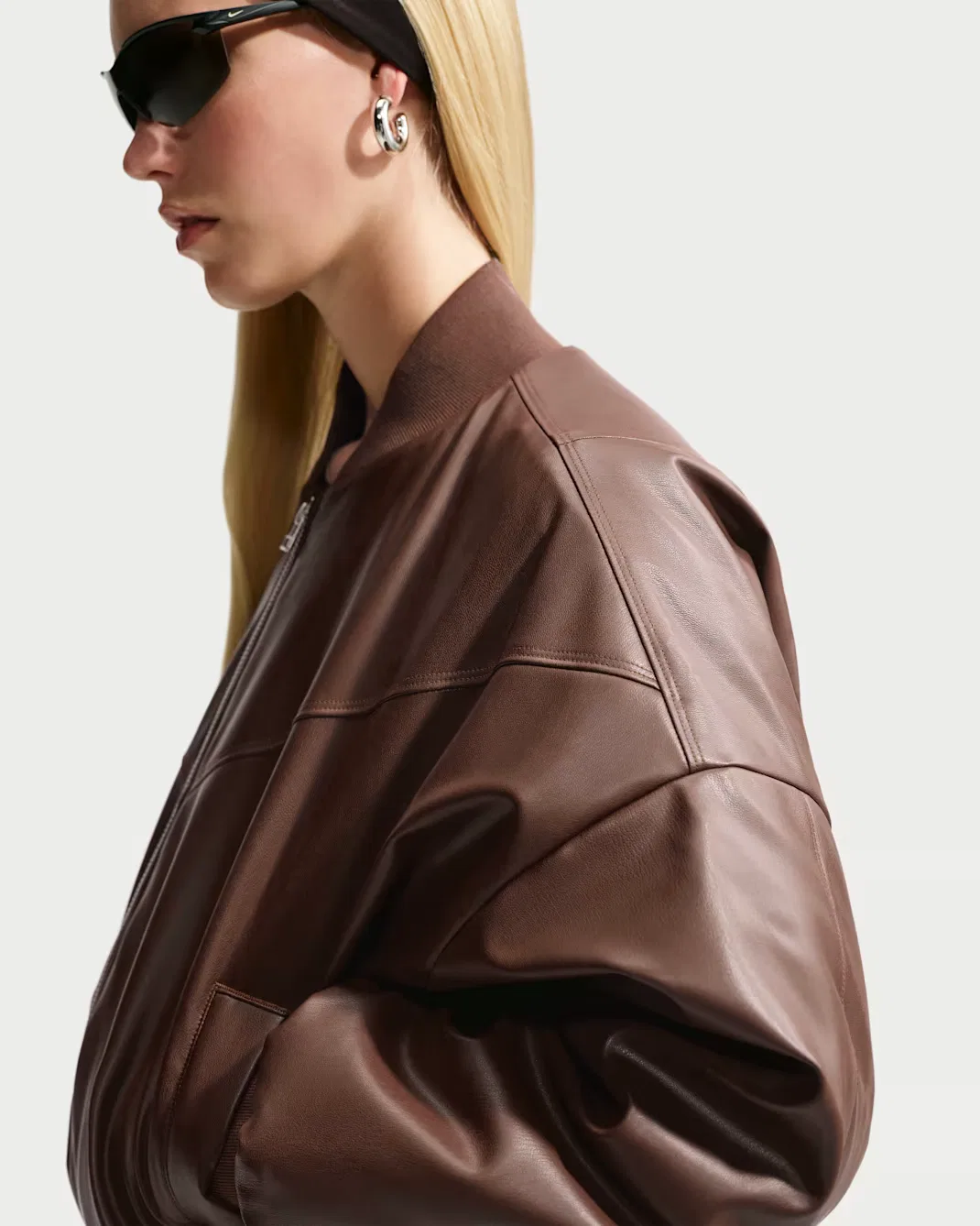 Женская куртка-бомбер Therma-FIT Nike Sportswear, Cacao Wow/Cacao Wow — фото 3