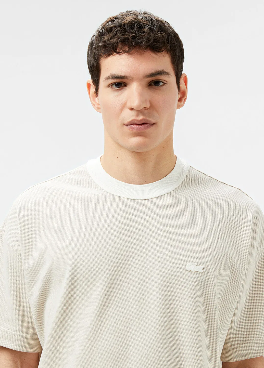 Футболка Lacoste, кремовый — фото 3