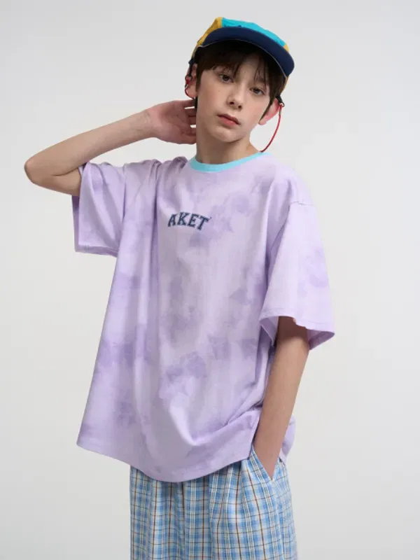 Футболка с принтом Water-Print, aket t-shirt A-Market, лавандовый