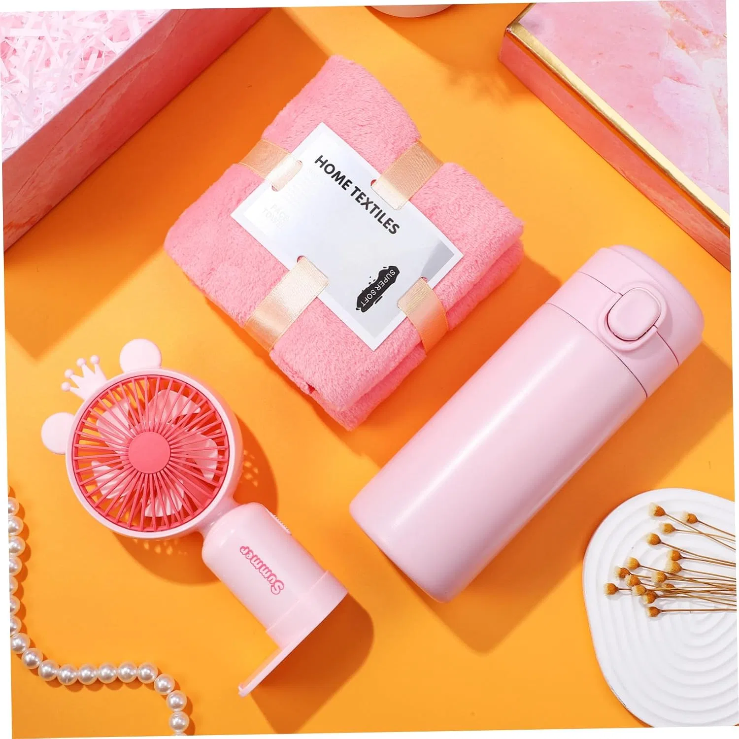 Набор для ухода, Thermosflasche, Handventilator, Handtuch, Geschenktüte, ABOOFAN — фото 4