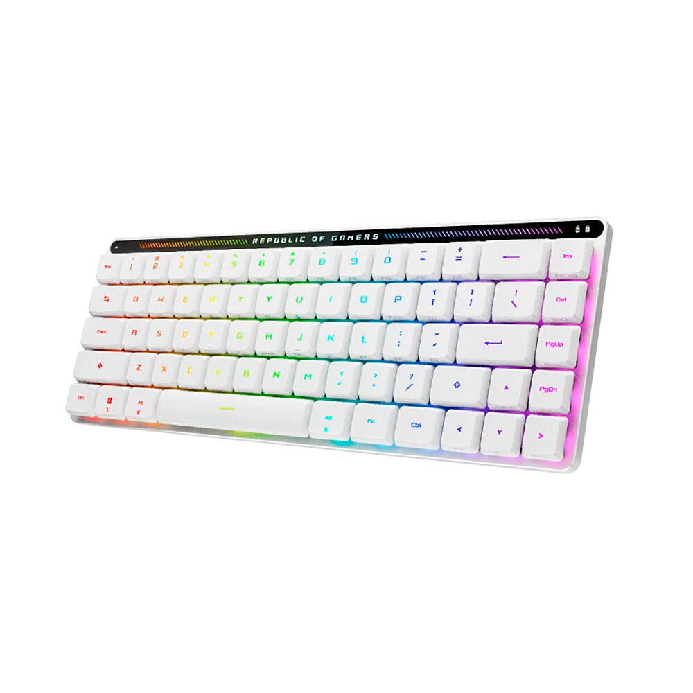 

Клавиатура игровая механическая беспроводная ROG Falchion RX LP, Red Switch, английская раскладка, белый