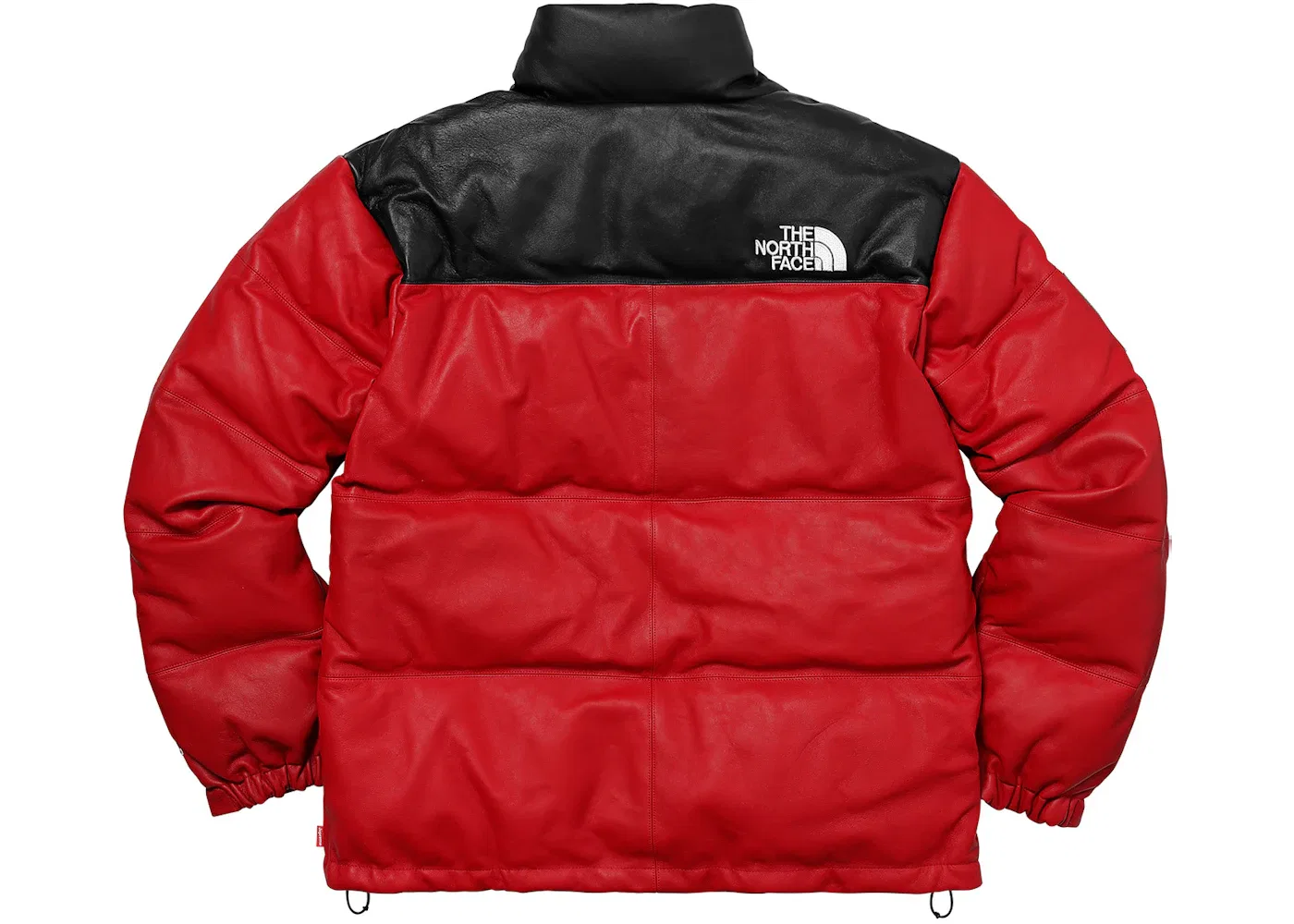 Мужская куртка из кожи с наполнителем из пуха Supreme The North Face, Red — фото 3