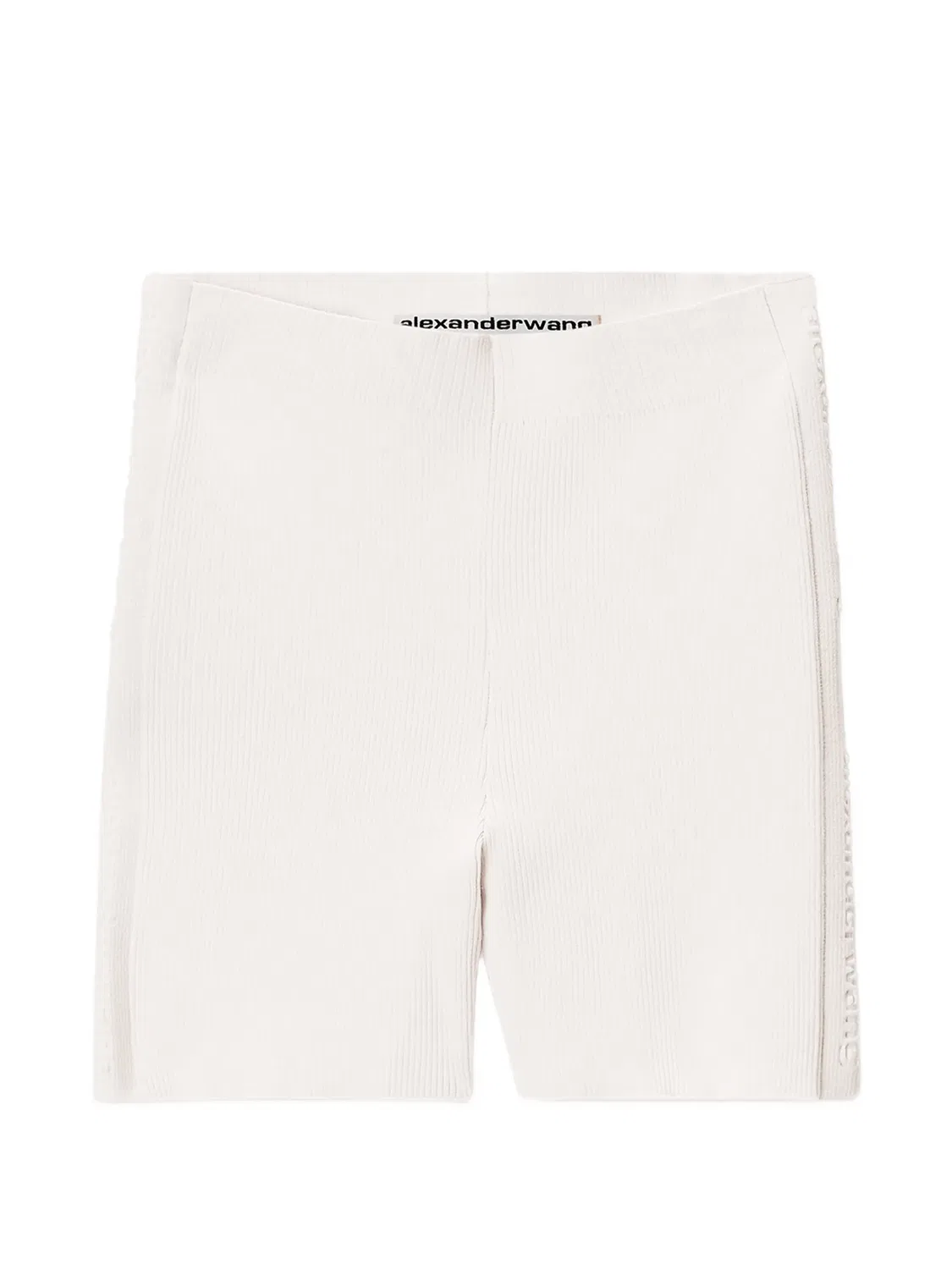 Шорты в рубчик с логотипом Alexander Wang, белый