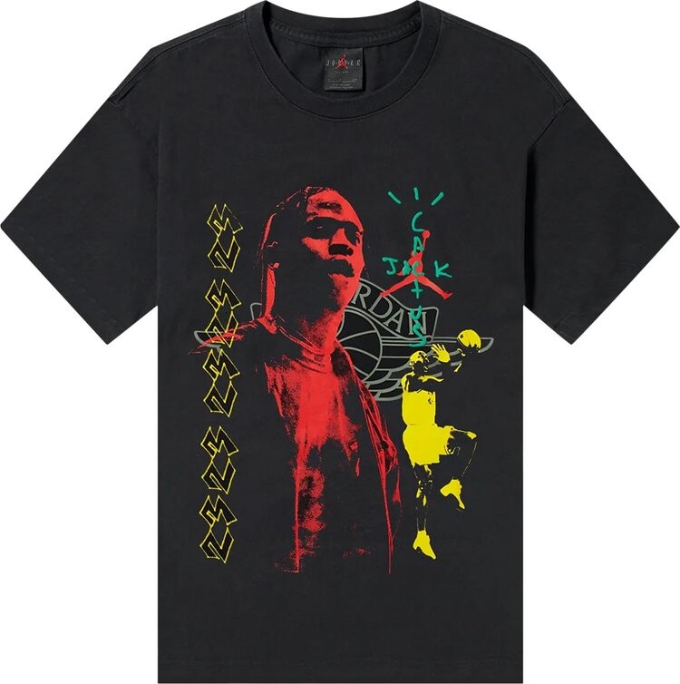 

Футболка Cactus Jack by Travis Scott x Air Jordan MJ 1 T-Shirt 'Black', черный