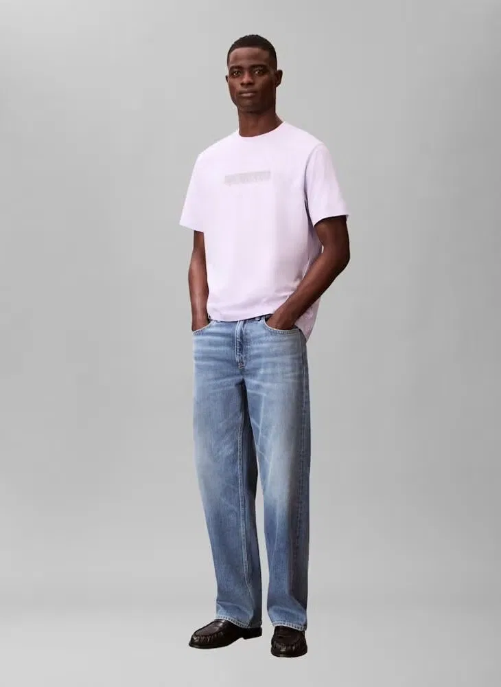 Футболка с принтом Fade Logo Calvin Klein, лиловый — фото 4