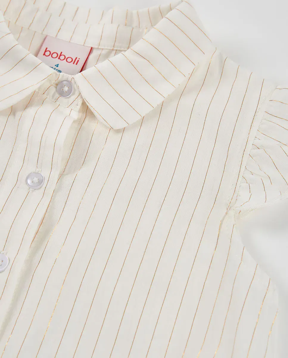 Детская блуза для девочек с длинным рукавом Boboli, Beige — фото 2