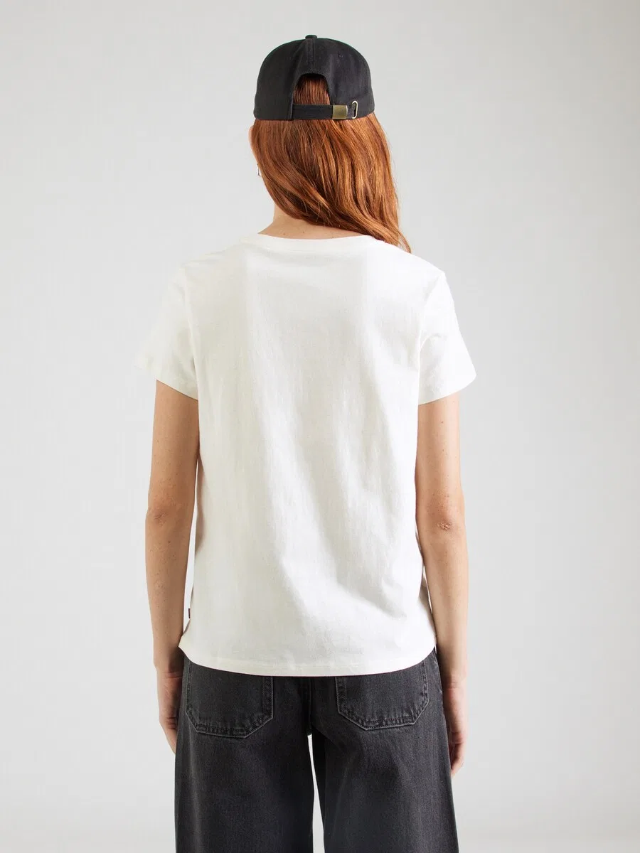 Футболка LEVI'S "Perfect Tee" натурального белого цвета — фото 4