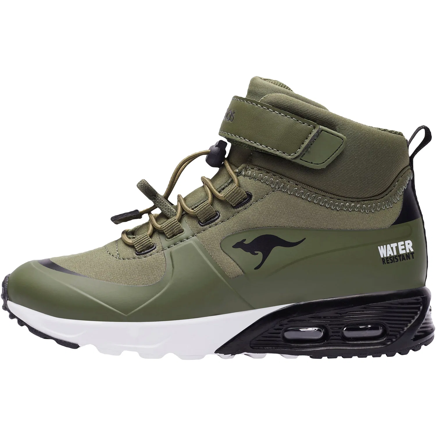 Детские кроссовки-ботинки водонепроницаемые KX-Hydro KangaROOS, Black-Olive — фото 2