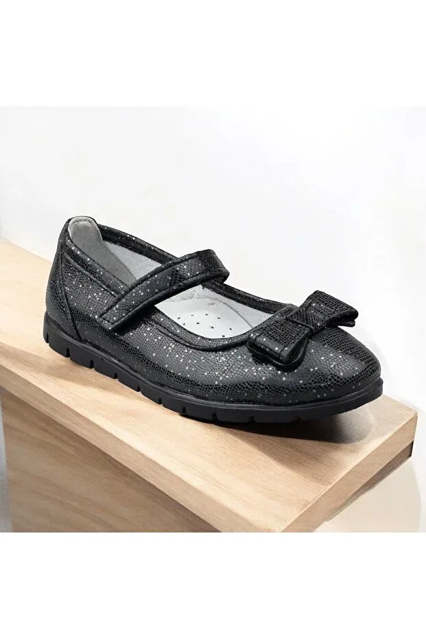 Детские балетки для девочек классические Jojo Kids, Black Spotted — фото 3