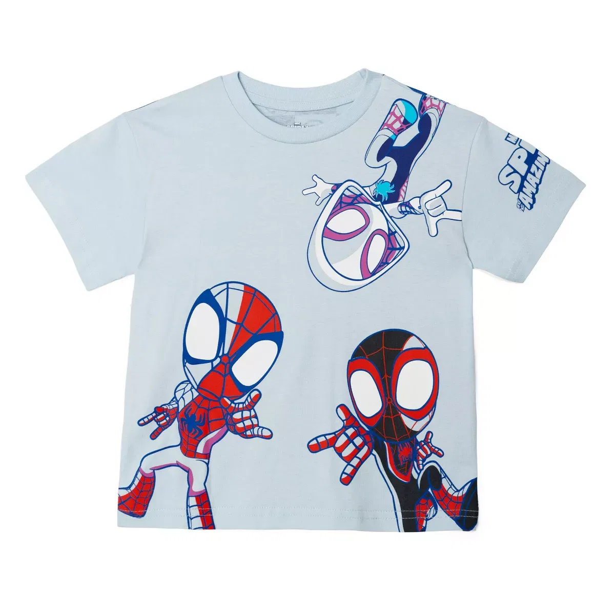 Детский комплект футболки с коротким рукавом и книги Marvel Spidey and His Amazing Friends, Light Blue — фото 2