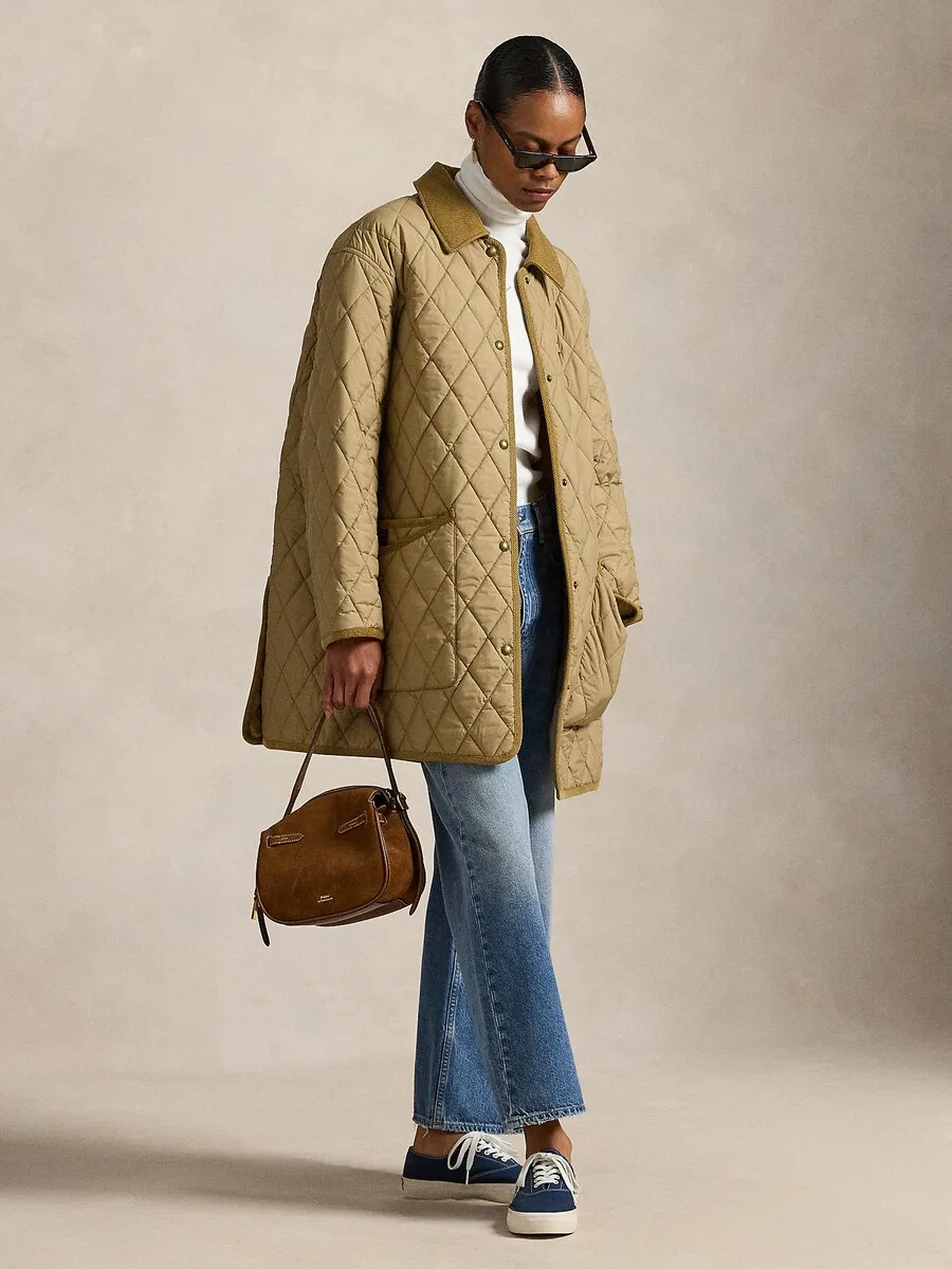 Пальто Polo Ralph Lauren Between Seasons цвета хаки — фото 3