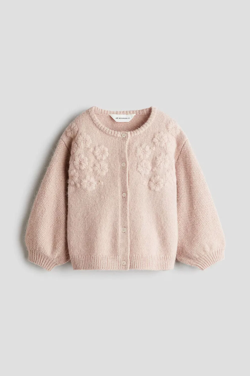 Короткий кардиган из смесовой шерсти с вышивкой H&M, Helles Mattrosa