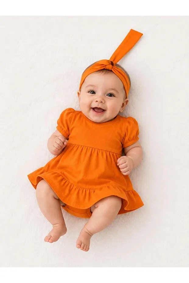 Детское платье для девочек хлопковое Kıvırcıkyoga, Orange