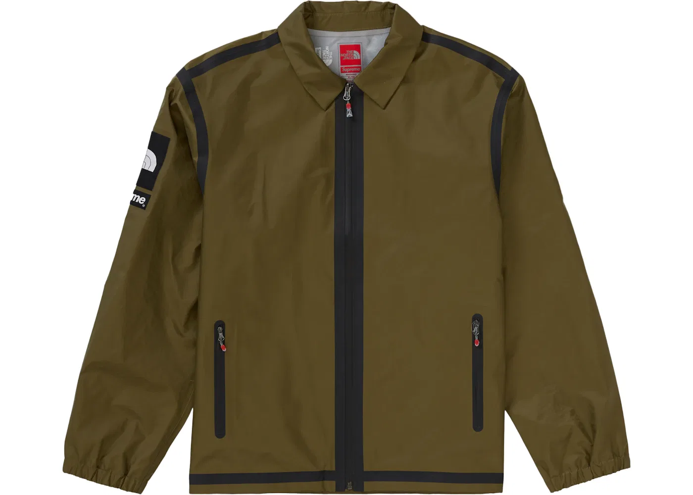 Мужская ветровка с контрастной проклейкой швов Summit Series Outer Tape Seam Coaches Jacket Supreme, Olive