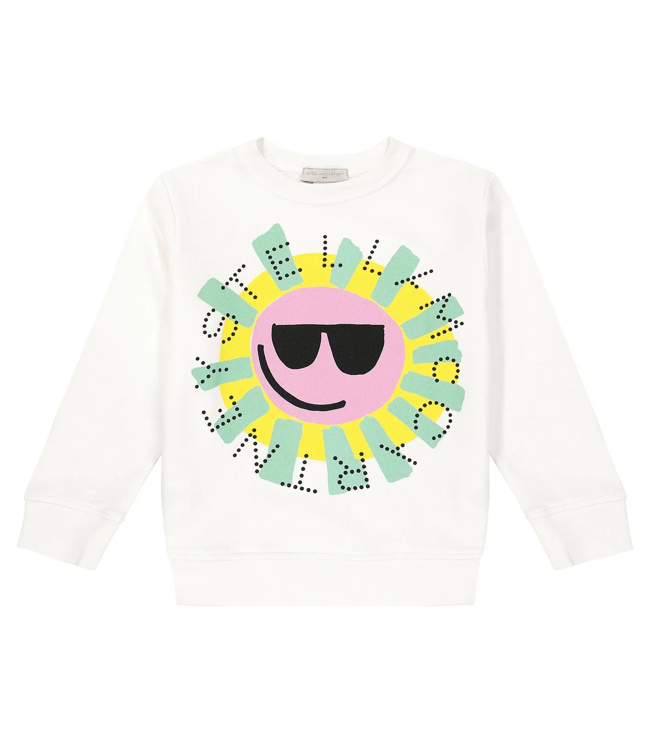 Свитшот хлопковый Stella Mccartney Kids, белый