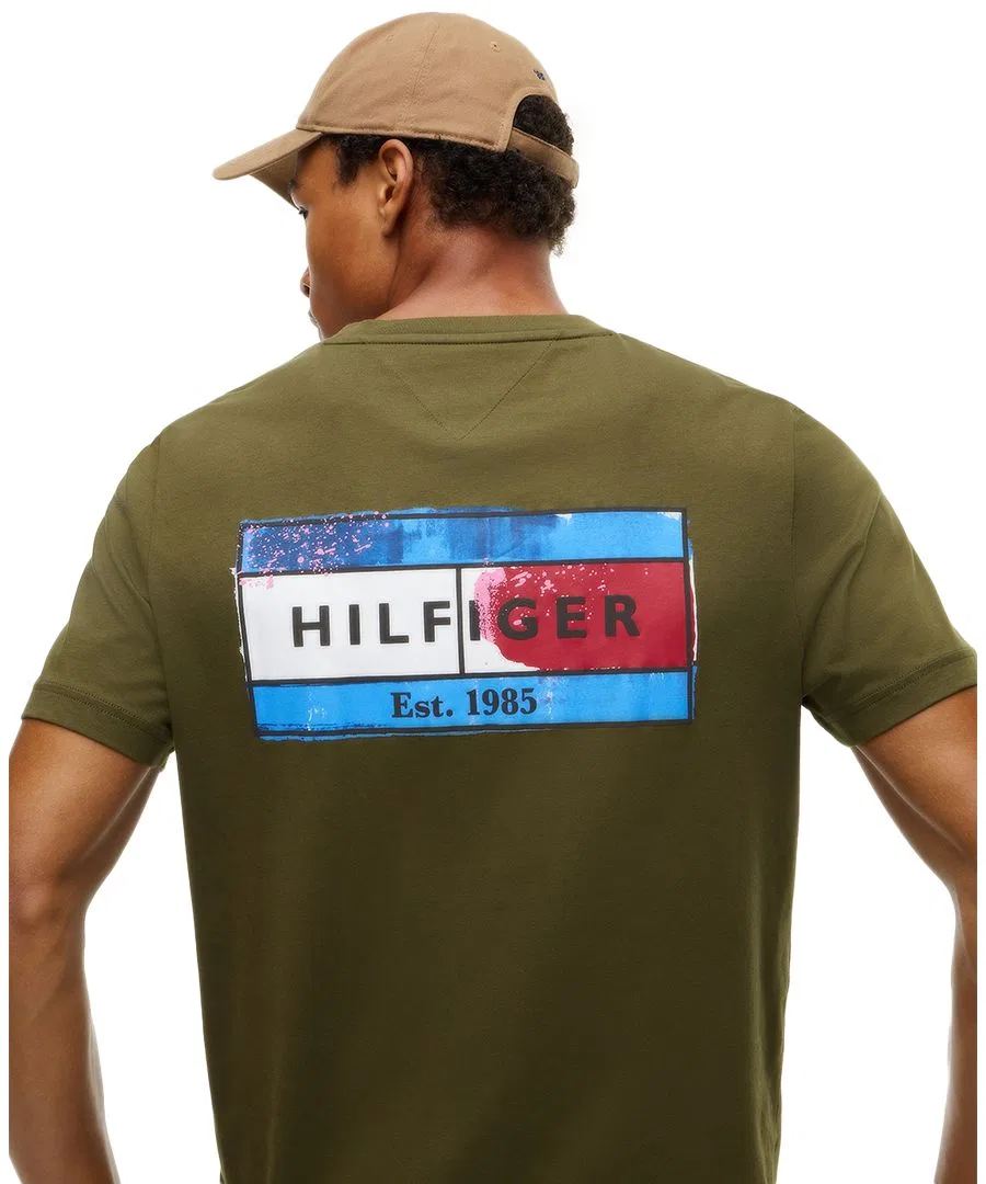 Футболка с графическим принтом Brand Love Back Flag Tommy Hilfiger, Huntsman Green — фото 3
