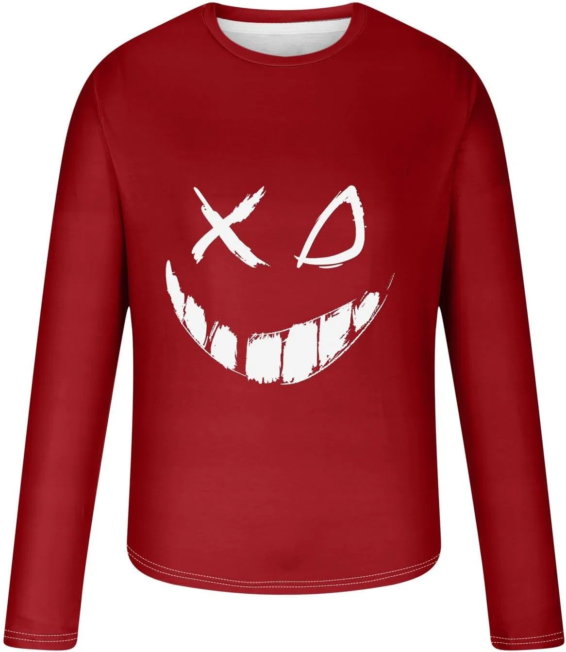 Мужская футболка с граффити X-Eye-Face, Long Sleeve, Red — фото 3