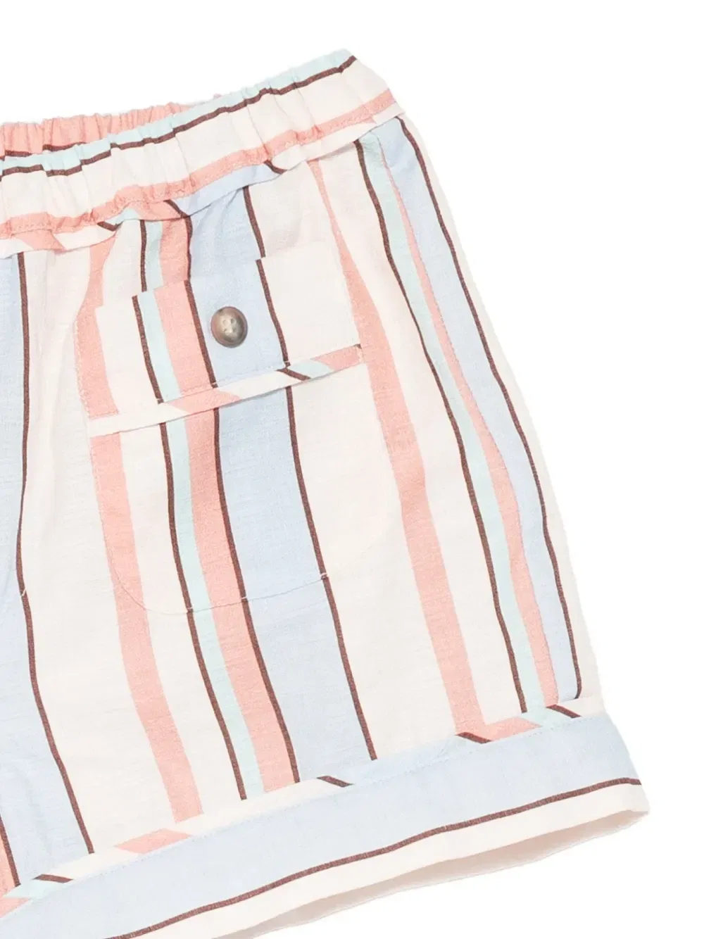 Короткие шорты в полоску на резинке aylight Zimmermann Kids, бежевый — фото 3
